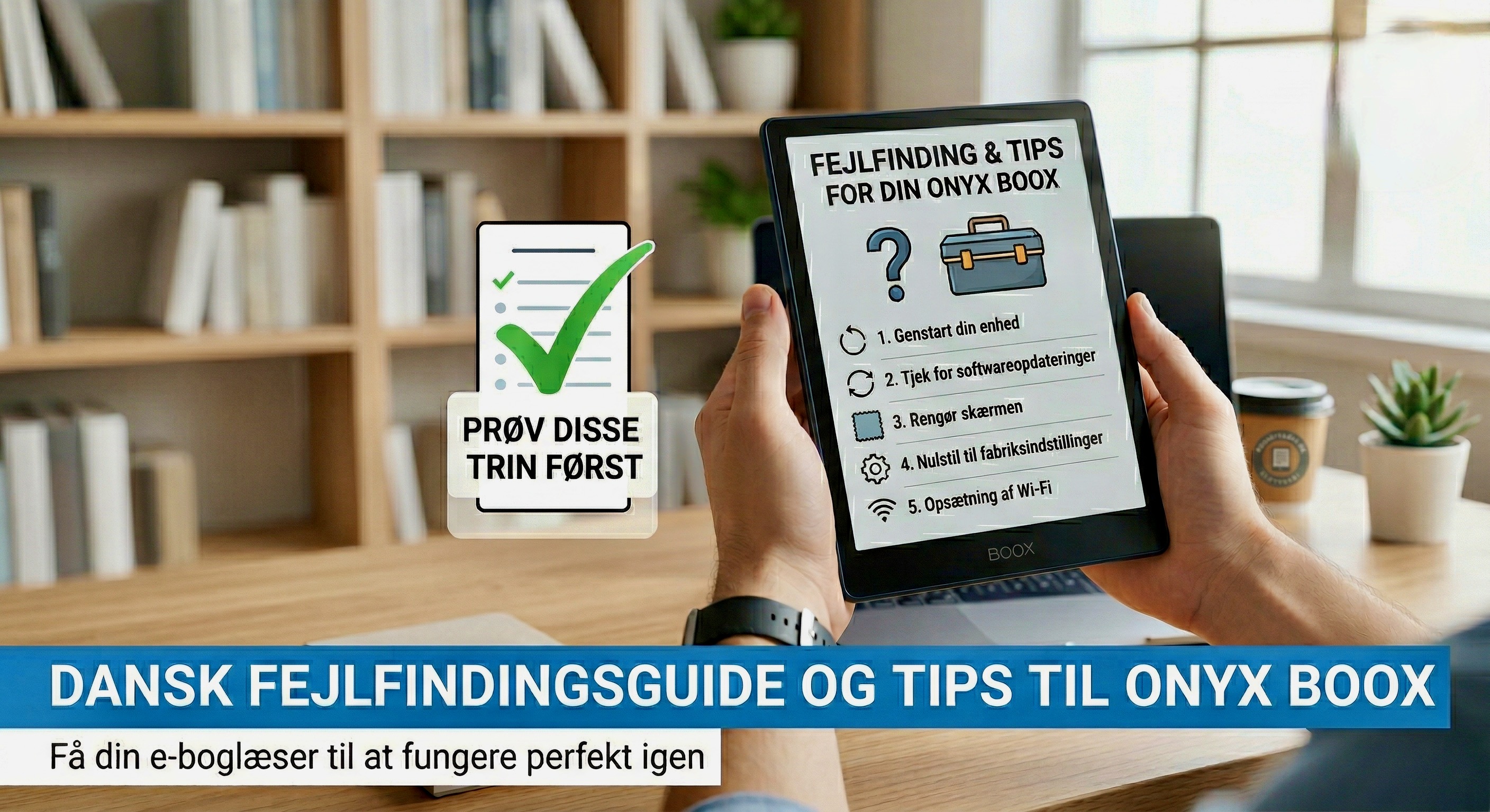 eBookReader Onyx BOOX Fejlfindning og Tips